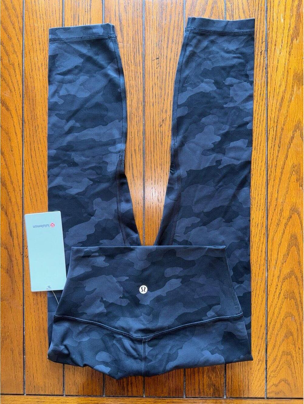 Lululemon Align High Rise 23” Heritage Camo Black Size 4 NWT